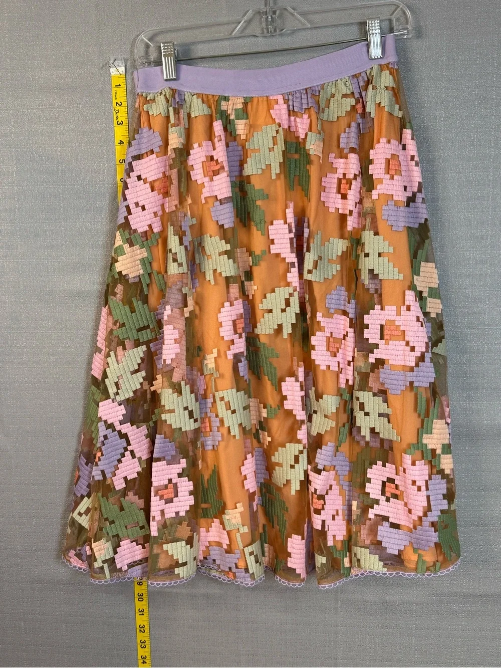 Maeve Pink & Orange Floral Circle Skirt